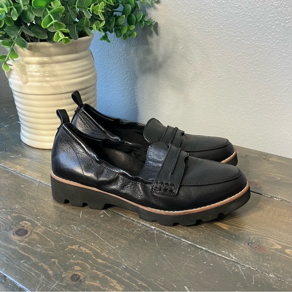 Vionic Loafers 7 Black Cynthia II Slip-on Comfort Work Office Comfort